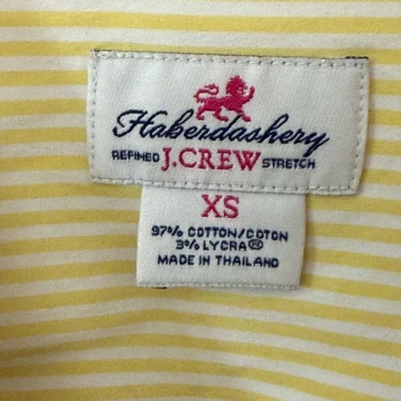 J. Crew women’s  Yellow Striped Button Down Shirt - Picture 2 of 6
